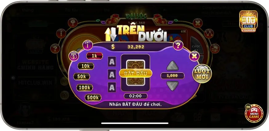 Mini Game Hitclub thu hút được đông đảo người chơi tham gia