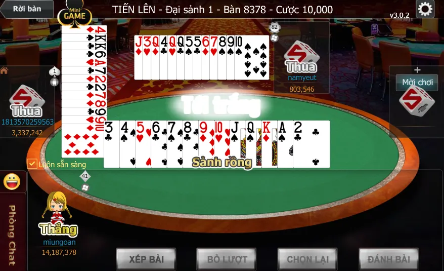 Thuật ngữ game Tiến lên miền Nam Hit Club thường gặp 