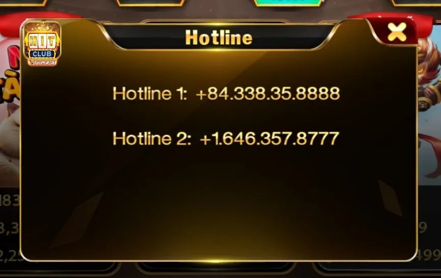 Người chơi có thể liên hệ trực tiếp qua hotline Hitclub 